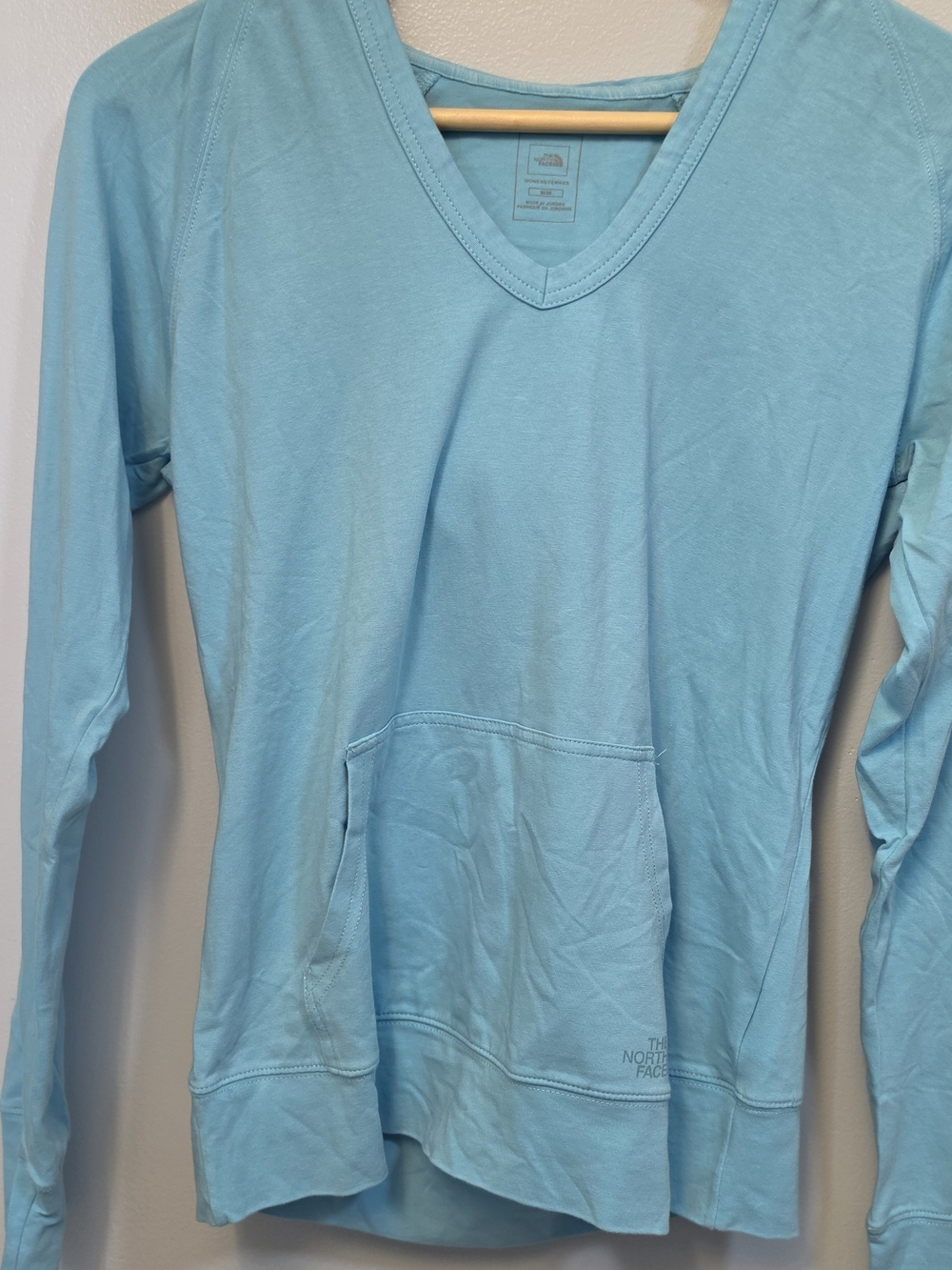 The North Face Girls' Light Aqua V-Neck Pullover Hoodie